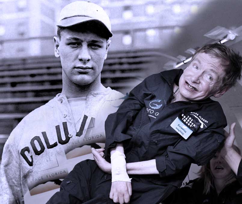 Deze genonderdrukkingsproef betrof patiƫnten met ALS, ook bekend als motorneuronziekte en de ziekte van Lou Gehrig, vernoemd naar de beroemde honkbalspeler die de ziekte had. Natuurkundige Stephen Hawking, hier afgebeeld zwevend in gewichtloosheid, heeft ook ALS.